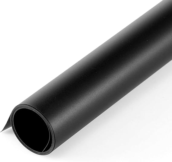 Çift Taraflı 60x130cm Mat ve Parlak Siyah PVC Zemin ve Fotograf Çekim Fonu Ürün Yemek Stüdyo vb.