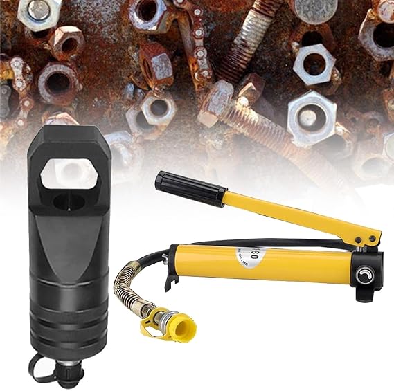 Hydraulic Nut Cutter Breaker Tool with Automatic Return Spring, Nut Cut Range: 13-19/19-24mm, Hydraulic Metal Nut Splitter Cracker and CP-180 Manual Hydraulic Pump (Color : 10T)