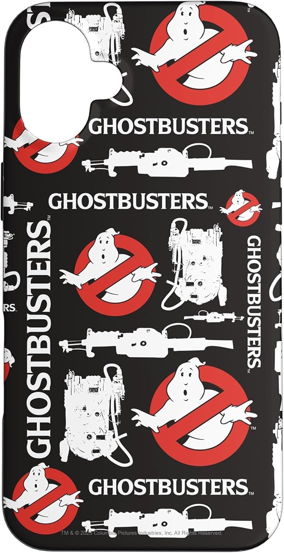 Ghostbusters Proton Pack No Ghost Logo Pattern Retro Movie Case for iPhone 16 Plus