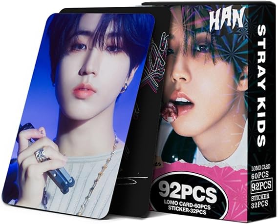 KPOPBP Photocards 60 PCS SKZ Rock Star Album Photo Cards with 32 PCS Stickers Kpop Gift Lomo Cards Merch for SKZ Boys and Girls (HAN)