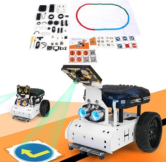 AI Vision Robot, Coding Robot Kit, Support Python Programming Open Source, Smart Robot Car, DIY Robot Kit, Ages 16+