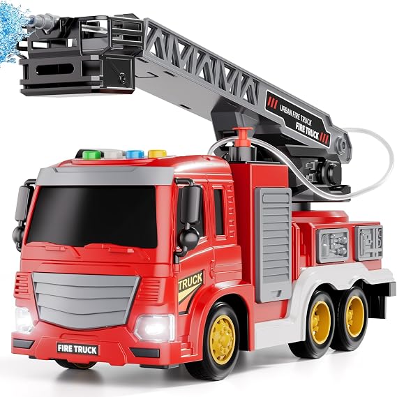 JUKUDAHU Fire Truck Toy for Kid 3-5 Years Old - Firetruck Toys