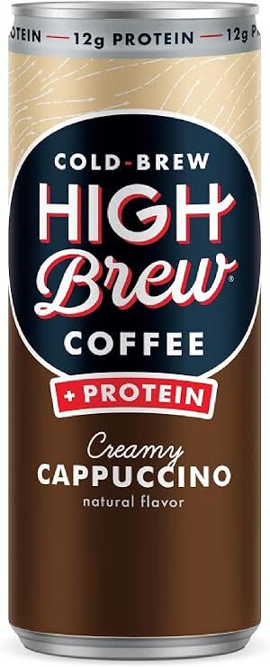 High Brew Coffee - Creamy Cappuccino + Protein - 8 fl. oz. (Pack of 30) 30