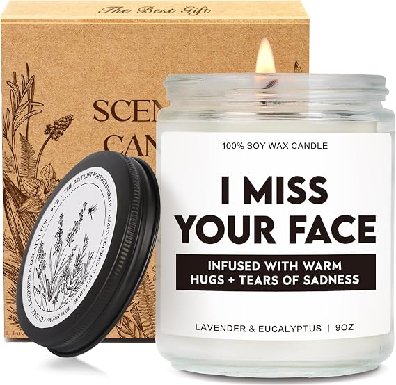 Best Friends Candle Gifts for Women Men, Miss Your Face Candle, Funny Friendship Candles, Fun Gifts for Friends, Unique Friend Birthday Gift for Her Him Coworker, for Sister, Friendship Candles-7