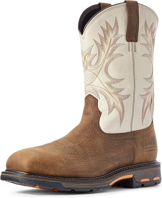 Ariat WorkHog Waterproof Composite Toe Work Boots - Men's Safety Toe Western Boot