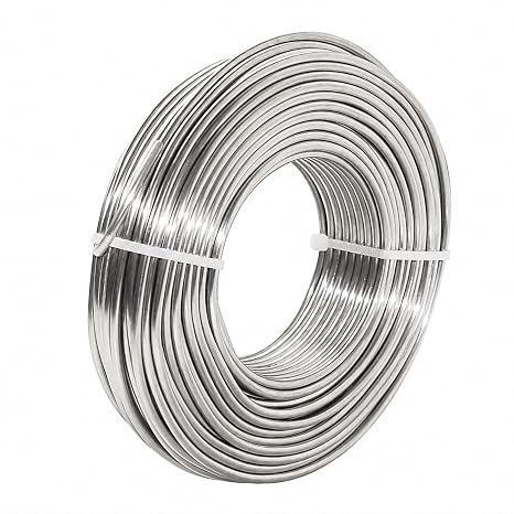 9 Gauge(3mm) Aluminum Craft Wire 50 Feet Flexible Metal Artistic Floral Jewelry Sculpting Wire for Bonsai Trees Floral Armature DIY Jewelry Craft Making