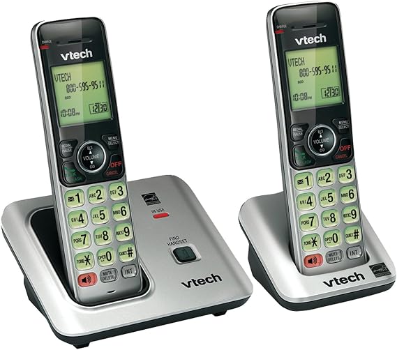 Vtech Cs6619-2 Dect 6.0 Cordless Phone With 2 Handsets (80-8612-00)
