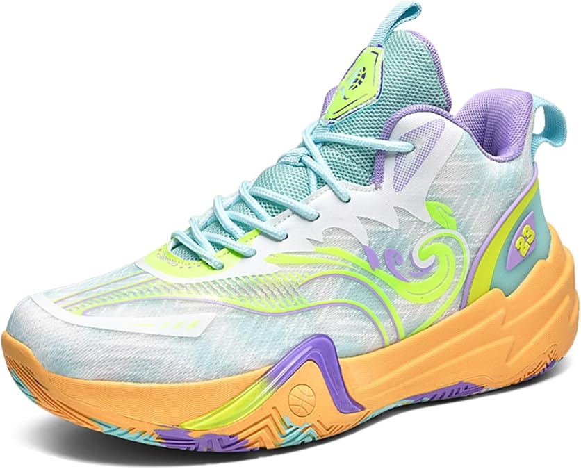 Qiucdzi Basketball Shoes for Womens Fashion Sneakers Breathable Running Shoes Lightweight Tennis Walking Shoes Non Slip Sport Gym Comfortable Outdoor Shoe