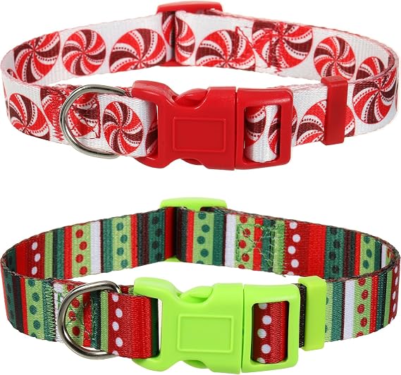 Christmas Dog Collar for Large Dogs, Fall Dog Collar for Boy Girl Dogs, Cute Autumn Pumpkin Dog Collar