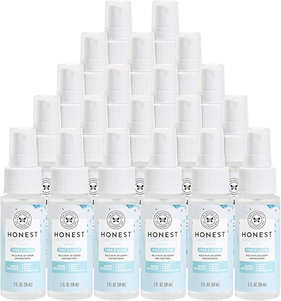 The Honest Company Hand Sanitizer Spray, 2oz, Free & Clear, 2 Fl oz(Pack of 20)