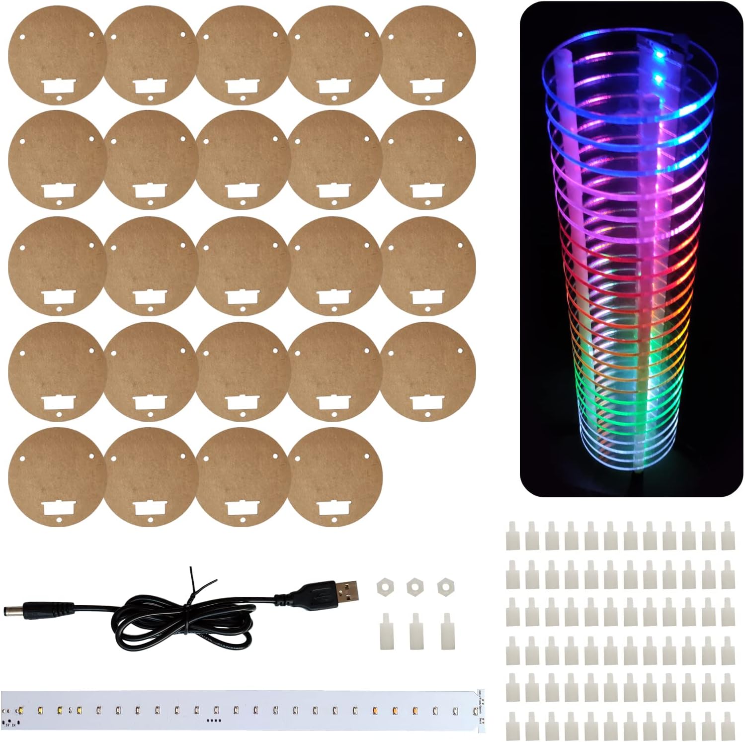 LED Audio Light DIY Electronic Kits (PP24LED-ROUND)