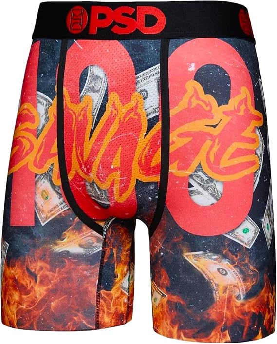PSD Men's 100 Savage Boxer Briefs, Black, L