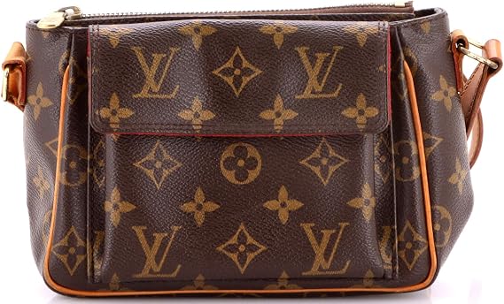 Pre-Loved Viva Cite Handbag Monogram Canvas PM, Brown