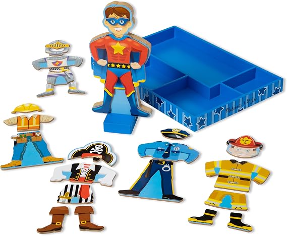 Melissa & Doug Joey Magnetic Wooden Dress-Up Pretend Play Set (25+ pcs)