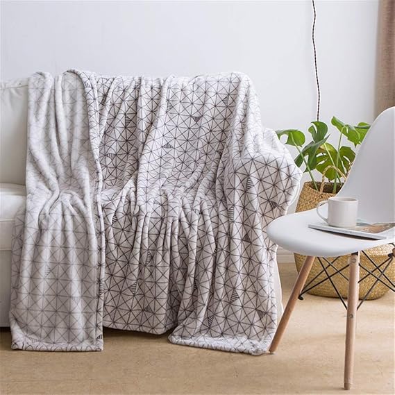 Sofa Blanket Flannel Fleece Microfiber Lightweight Cozy Sofa Bed Super Soft Warm Plush Nap Quilt Color: As picture, Size: 200x230cm