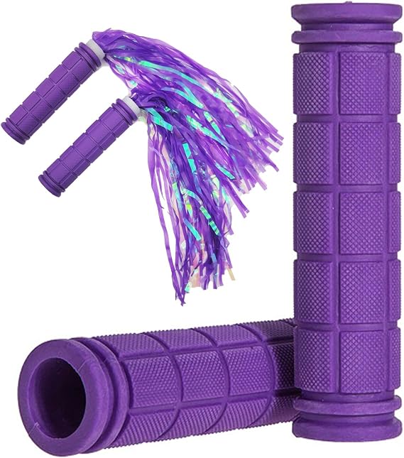 Bike Handlebar Grips with Tassel for Girls Boys and Kids