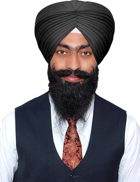 Sikh Turban Patka Indian Sardar Pagri Cotton 6 Meter Black
