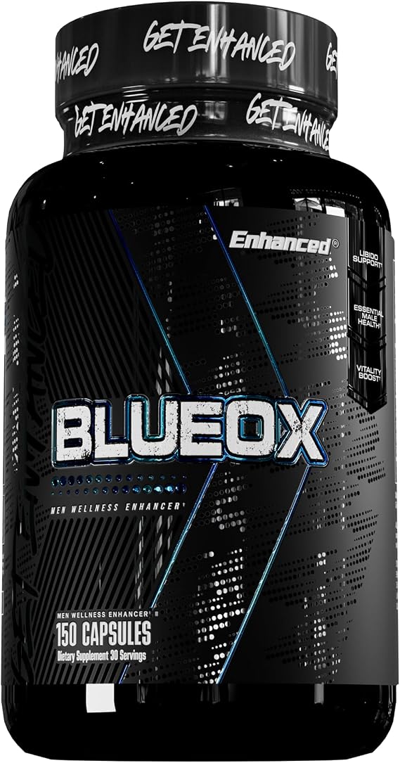Enhanced Labs - Blue Ox Testosterone Booster- Natural Testosterone Supplement for Increased Strength & Testosterone for Men (150 Capsules)