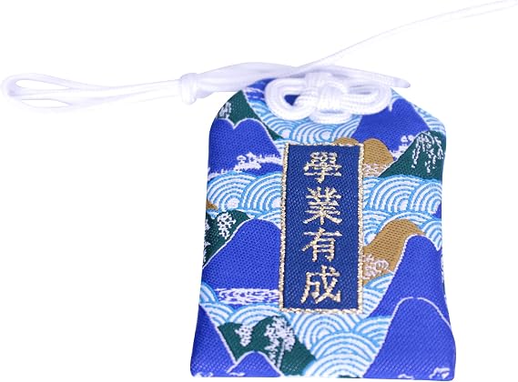 Japanese Omamori - 10 Styles of Good Luck Charms for Health/Career/Education/Love/Safety/Wealth (Academic Success - Blue Mountains)