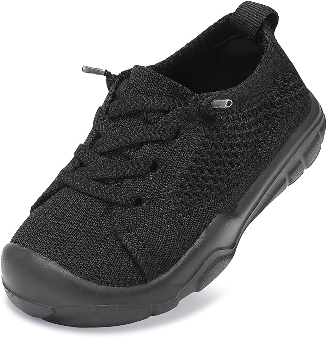 LeIsfIt Toddler Shoes Boys Girls Wide Toe Box Breathable Slip-On Sneakers Kids Lightweight Barefoot Feel Shoes for Everyday Play