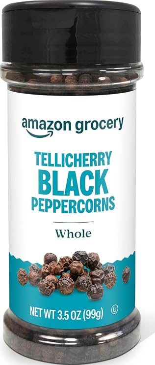 Amazon Grocery, Tellicherry Whole Black Peppercorns, 3.5 Oz