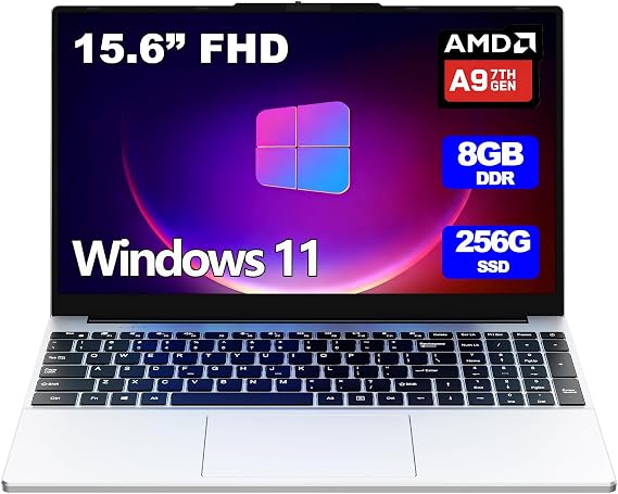 15.6-inch laptop,8GB DDR 256GB SSD expandable to 1TB,portable laptop computer, AMD CPU up to 3.2 GHz, Numeric Keypad,10000mAh battery,USB3.0 interface,WiFi5,BT4.2, webcam, Type-C,Numpad,slim laptops