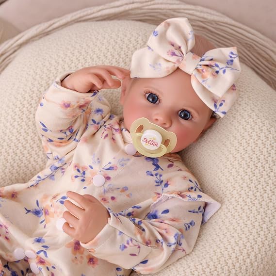 BABESIDE Reborn Baby Dolls Girl, 17 Inch Realistic Doll with Play Set