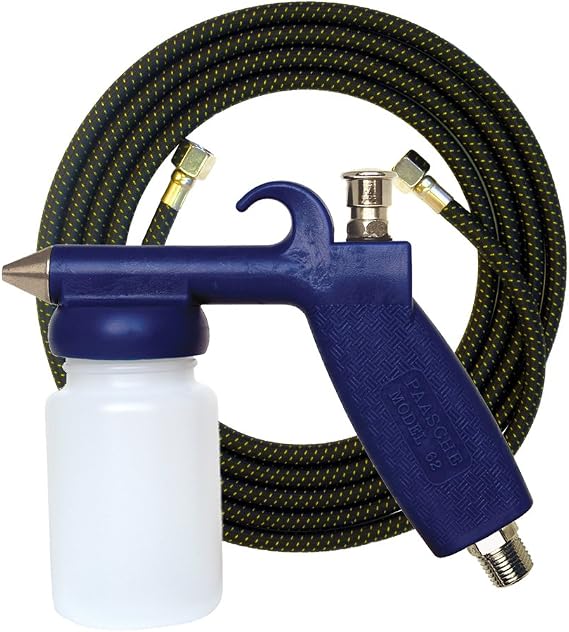 Paasche 62-1-3H Sprayer with 10' Braided Hose and 3 oz Bottle, Airbrush Gun with 1-mm Head for Thicker Fluids, an Easy to Use Single-Action Airbrush for Basic Coating Needs