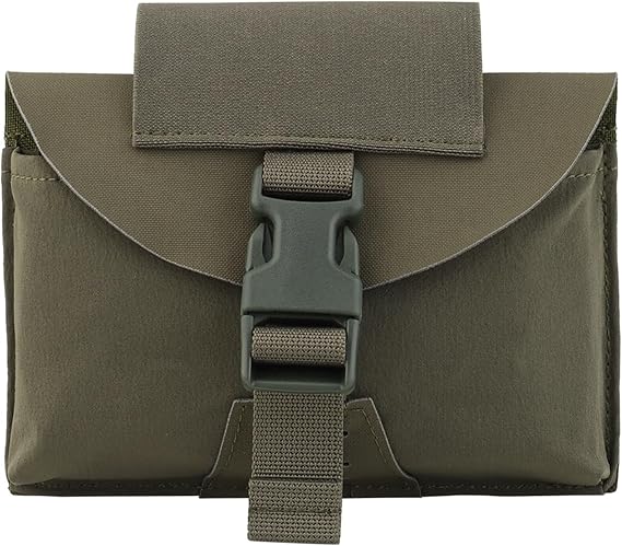 Tactical Molle Pouch Small IFAK Medical Pouches with Top Tourniquet Holder First Aid EDC Nylon Bag Quick Release for Belt and Vest(Green)
