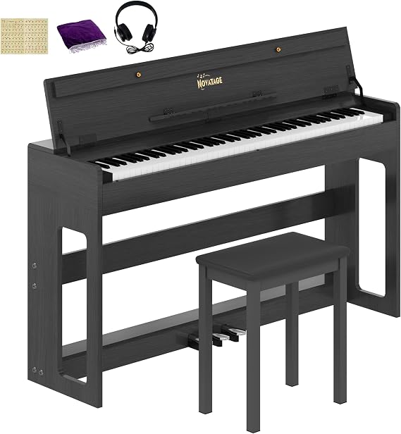 88-Key Weighted Piano Keyboard, Hammer Action Piano with Bench
