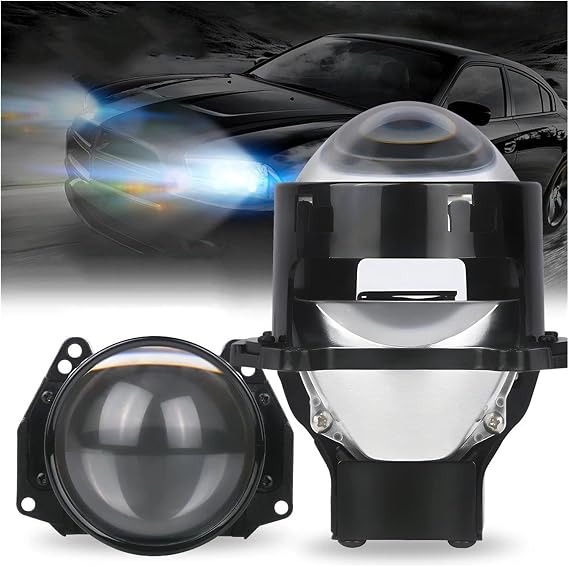 Car Headlight 3" Bi LED Projector Headlight Lens LED Light Projector 120W 40000LM Diode Headlamp Car Accessories Front Light Assembly