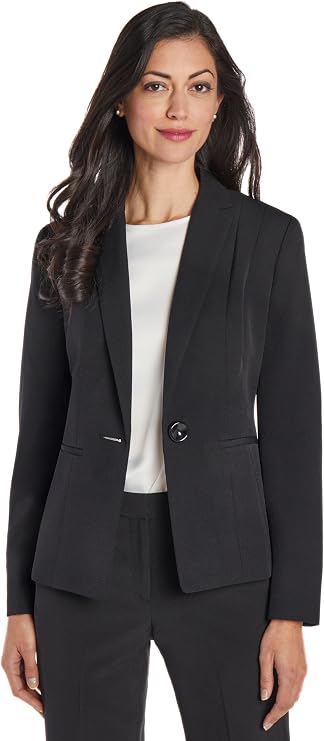 Kasper Women's Stretch Crepe One Button Blazer