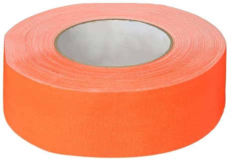 Polyken 510 Rubber Premium Grade Gaffer's Tape, 45m Length x 48mm Width, Neon Orange