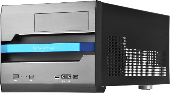 SilverStone Technology Micro-ATX Small Form Factor with Aluminum Front Panel Computer Case Gaming SST-SG12B-V2-USA