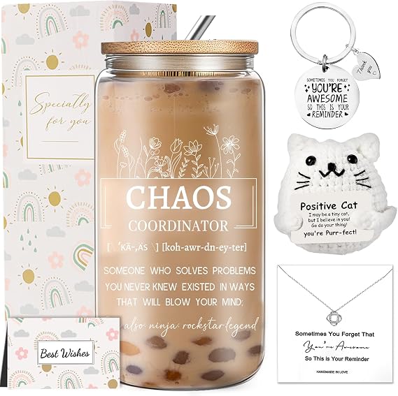 Chaos Coordinator Birthday Gifts Sets for Women Coworkers Manager Employees