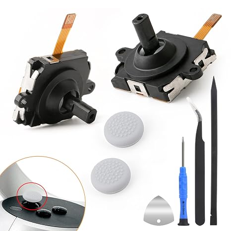 2Pack Joysticks Replacement for Oculus Quest 2 Joystick Controller Sensor Module for Meta Quest 2 Joystick Thumbstick Cap Replacement Accessories Parts Drift Repair with Tools