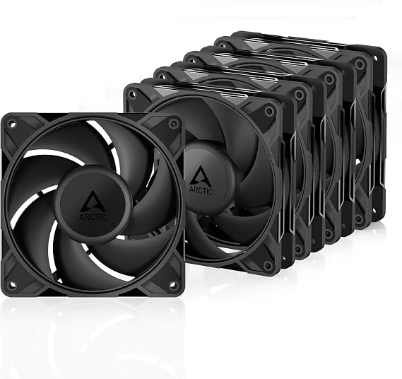 ARCTIC P12 Pro PST - 5'li Paket - Güçlü Premium Fan, Y-Kablo Ayırıcılı 120 mm PWM Fan, 600-3000 RPM, 0 RPM <% 5 PWM, Akışkan Dinamik Rulman, 4-Pin - Siyah