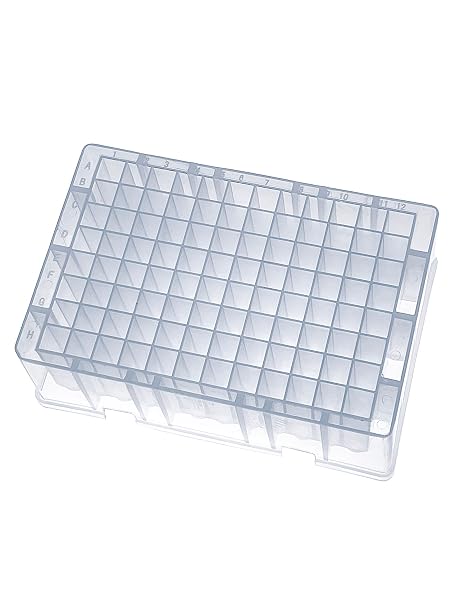 MUHWA 96 Wells Deep Well Plate, 1.2ml Storage Plate, Round Bottom, Pack of 5