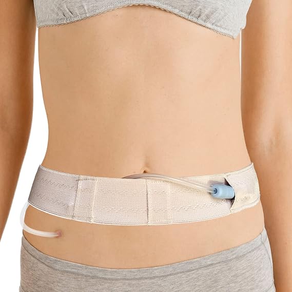 Hola Health Peritoneal Dialysis Belt PD Catheter Holder Feeding Tube Supplies for Secure Gtube Peg J Tube Accessories Adults Women Men