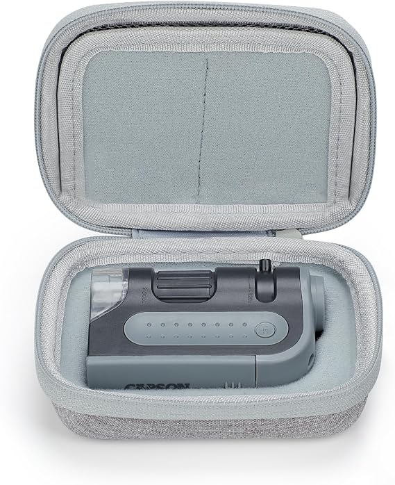 Hard Travel Case for Carson MicroBrite Plus 60x-120x LED Lighted Pocket Microscope (MM-300), Portable Carrying Bag Compatible for Bebang Pocket Microscope and LAKWAR Pocket Microscope