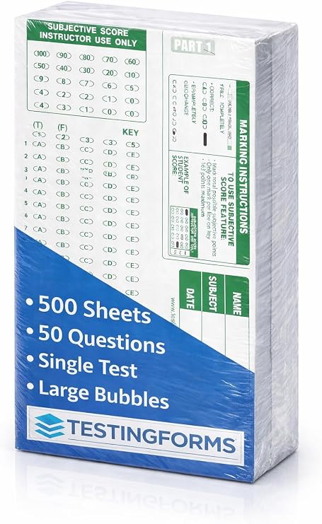 TEST-889E 889 E Compatible Testing Forms (500 Sheet Pack)