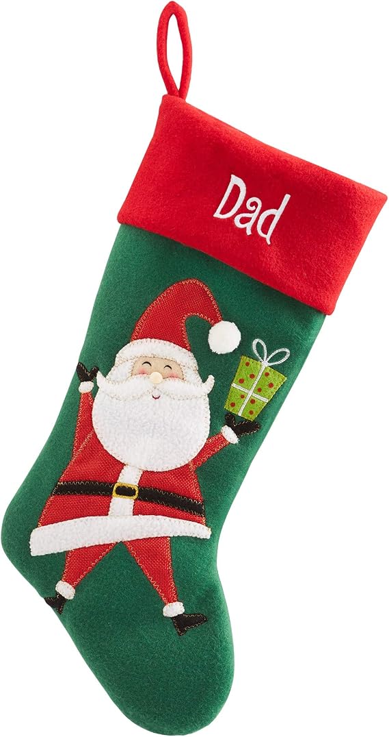 Let's Make Memories Personalized Christmas Stocking Santa Stockings - Customized with Your Name Cute Decor Family Christmas Stockings - Custom Christmas Stocking with Fun Designs 17.5"
