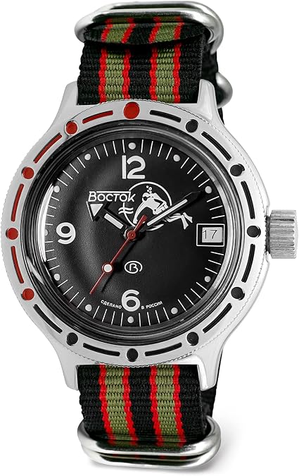 VOSTOK | Scuba Dude Amphibian Automatic Self-Winding Russian Diver Wrist Watch | WR 200 m | Amphibia 420634 |Fashion | Business | Casual Men's Watches
