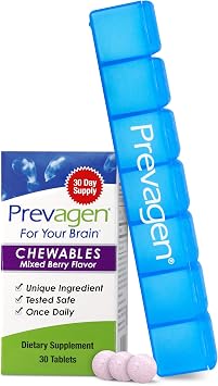 Prevagen Regular Strength - 30 Mixed Berry Chewables (1 Month Supply) 10mg of Apoaequorin Plus Vitamin D3