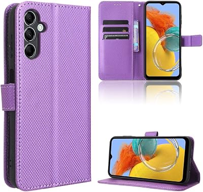 Compatible with Samsung Galaxy M54 5G Leather Case Cover,PU Leather flip Cover Compatible with Samsung SM-M546BDS Galaxy M54 5G  SM-M546B  Galaxy F54 SM-E546BDS Case Cover Purple