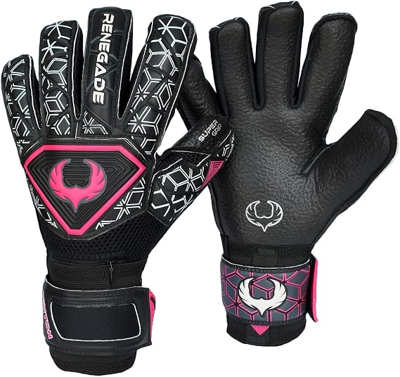 Renegade GK Triton Goalie Gloves - Adult, Youth, Kids (Sizes 5-11, 3 Styles, Level 2) Pro-Tek Fingersaves & Durable 3.5+3MM Super Grip | Goalkeeper Glove for All-Around Play | Based in The USA