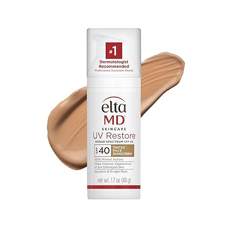 EltaMD UV Restore 100% Mineral Face Sunscreen For Mature Skin, SPF 40