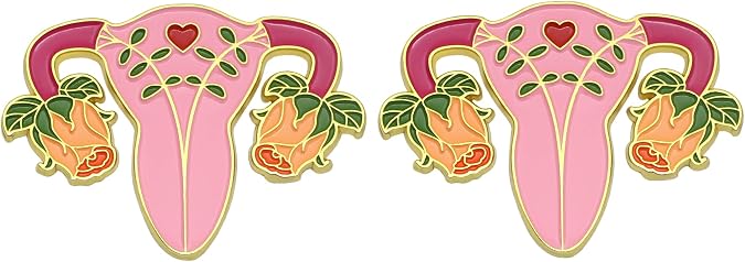 CUFTS Feminist Uterus Enamel Pin Blooming Uterus Female Women Rights Reproductive Rights Metal Brooch Jewelry Gifts for Her