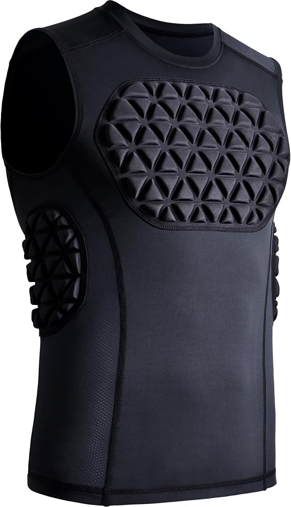 Youth Baseball Chest Rib Protector Padded Compression Shirt