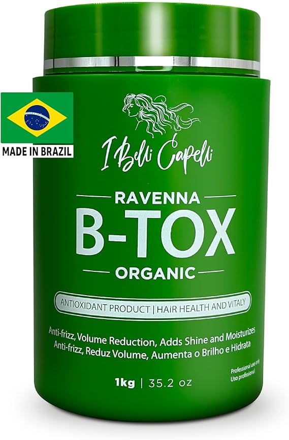I Belli Capelli Ravenna Organic Hair B-tox Treatment - B-tox, Formaldehyde Free - Hair Shaping - Anti-Frizz Smoothing - 35.2oz 1kg